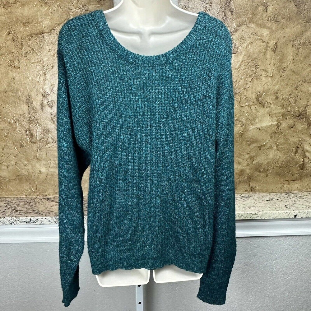 Le Tigre Vintage Sweater Men’s Medium Green Black 1990s Pullover‎